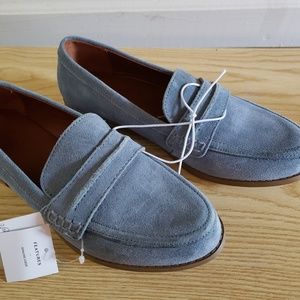 NEW Women's Blue suede loafers